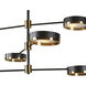 Oralee 6 Light 43 inch Black / Brass / Black Chandelier Ceiling Light